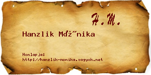 Hanzlik Mónika névjegykártya